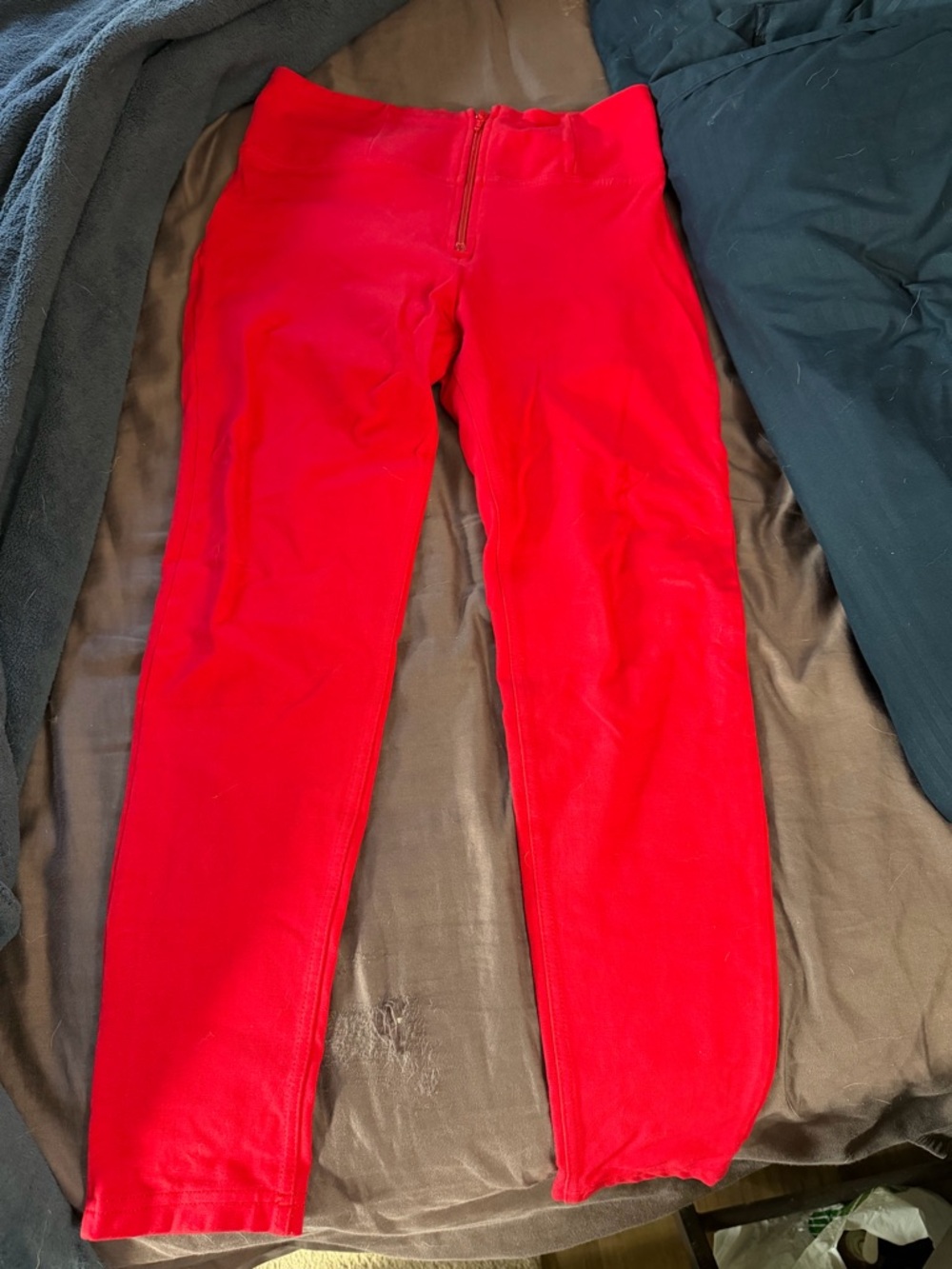 Freddy Red Activewear Leggings with Zip Detail